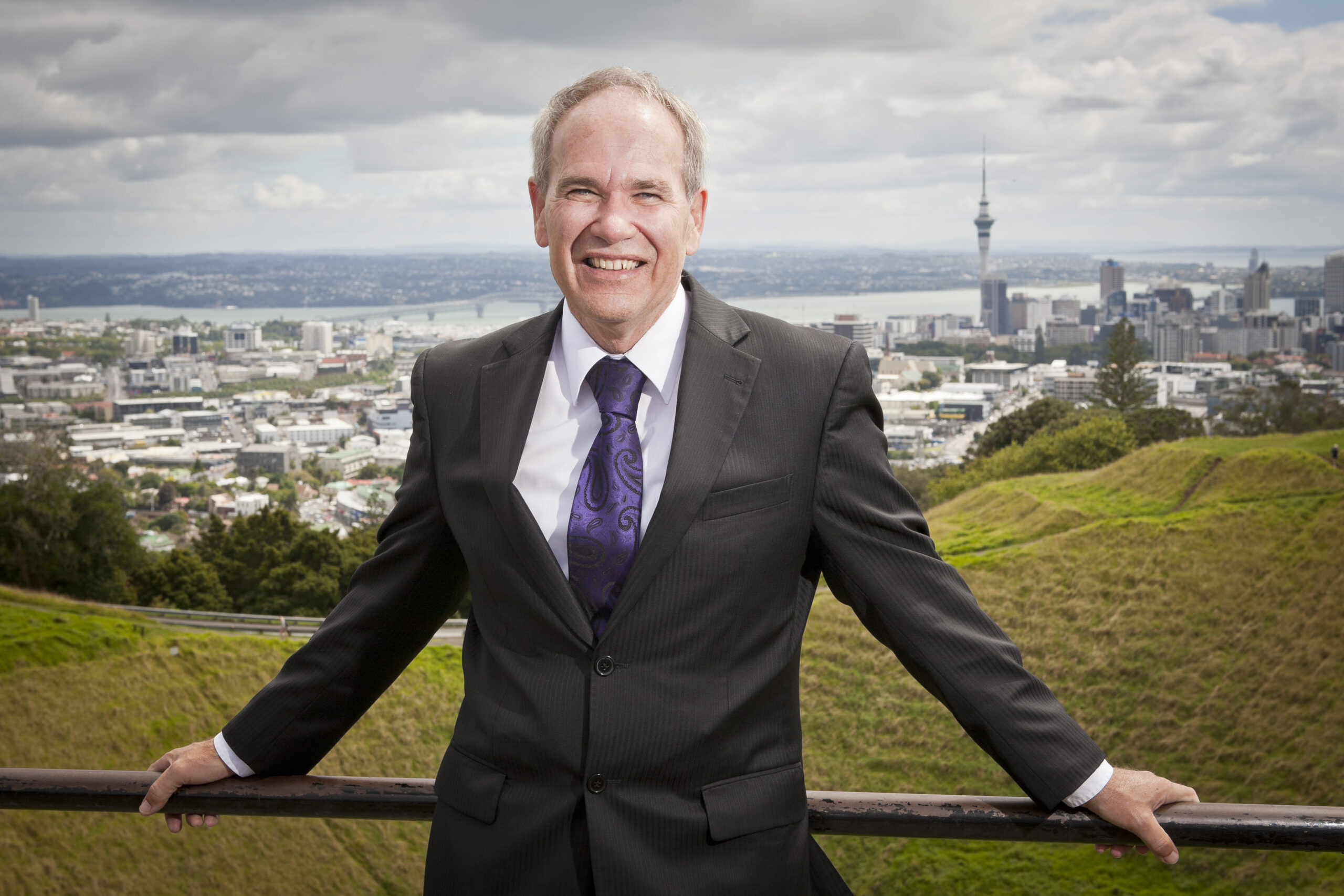 Mayor Brown with Auckland background